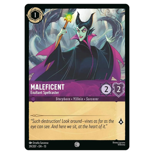 Lorcana - Attack of the Vine - Maleficent - Exultant Spellcaster (Common) - 39/207