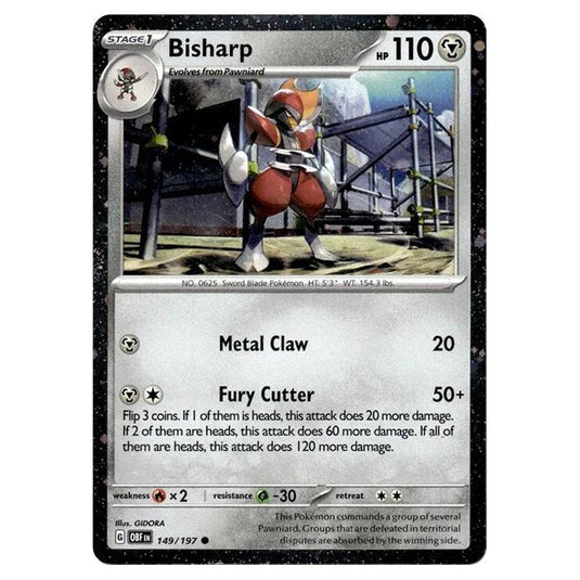 Pokemon - Obsidian Flames - Bisharp 149/197 (Cosmo Holo)