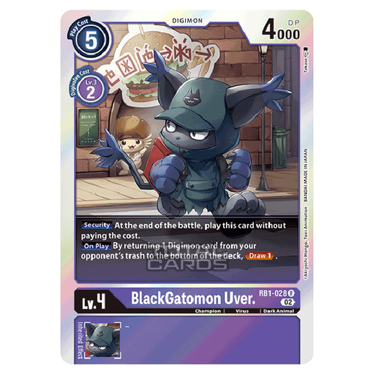 Digimon Card Game - RB-01: Resurgence Booster - BlackGatomon Uver. - (Super Rare) - RB1-028