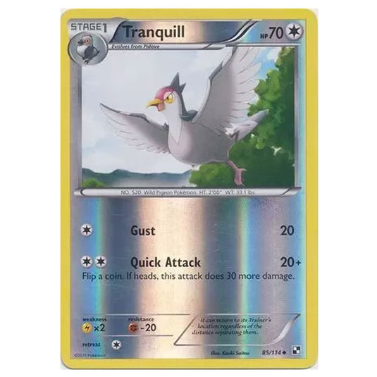 Pokemon - Black & White - (Reverse Holo) Tranquill 85/114