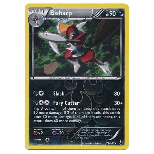 Pokemon - Black & White - Dark Explorers - (Reverse Holo) Bisharp - 72/108