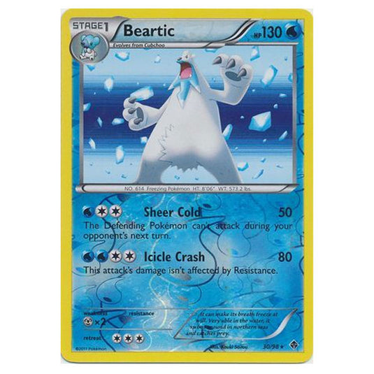 Pokemon - Black & White - Emerging Powers - (Reverse Holo) - Beartic 30/98