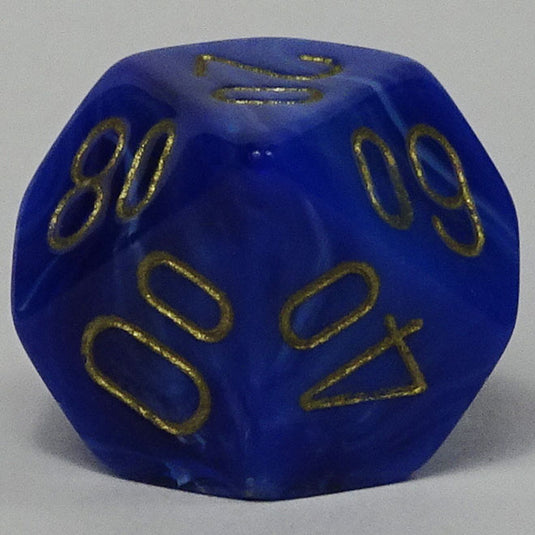 Chessex - Signature 16mm  D10/100 - Vortex - Blue with Gold