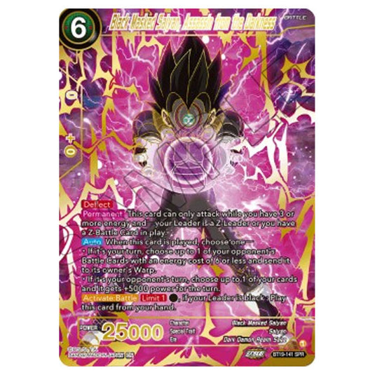 Dragon Ball Super - B19 - Fighter's Ambition - Black Masked Saiyan, Assassin from the Darkness (Gold Stamped) - BT19-141a