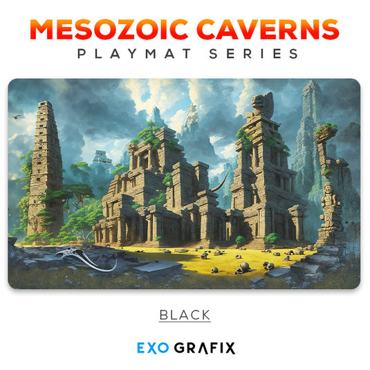 Exo Grafix - Playmat - Mesozoic Caverns - Black