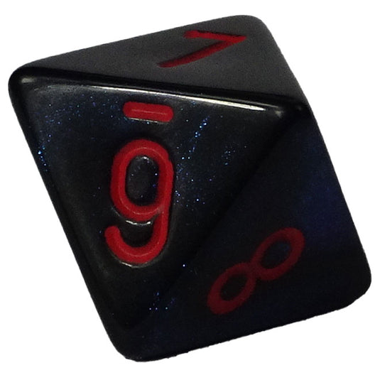 Chessex - Gemini 16mm D8 - Black-Starlight w/Red