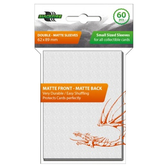 Blackfire - Small Sleeves - Double-Matte White (60 Sleeves) Blackfire - Small Sleeves - Double-Matte White (60 Sleeves)