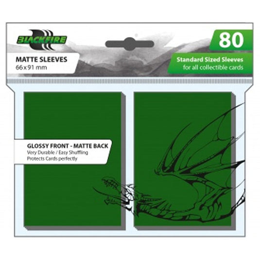 Blackfire - Standard Matte Sleeves - Green (80 Sleeves)