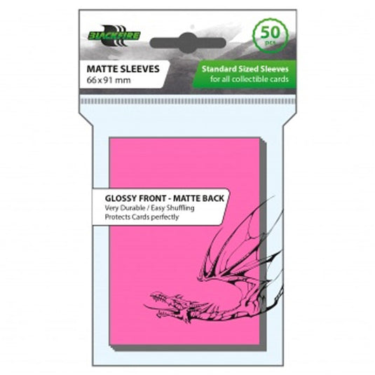 Blackfire - Standard Matte Sleeves - Pink (50 Sleeves)