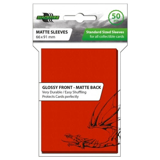 Blackfire - Standard Matte Sleeves - Red (50 Sleeves)