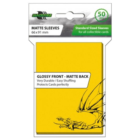 Blackfire - Standard Matte Sleeves - Yellow (50 Sleeves)