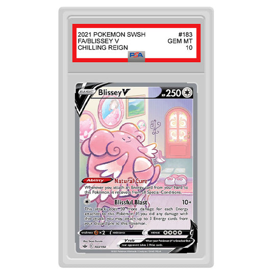 blissey v pokemon card AGS (MINT+ 9.5) #183 remove all Special Conditions from it Pokemon - Sword & Shield