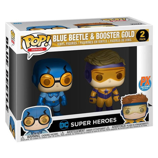 Funko POP! - DC - Blue Beetle & Booster Gold 2-Pack - Vinyl Figures