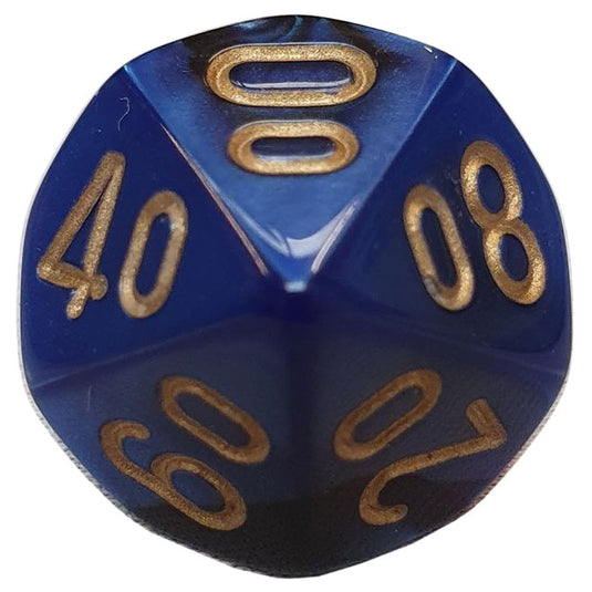 Chessex - Gemini 16mm D12 - Black-Blue w/Gold