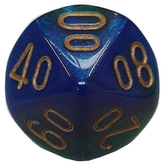 Chessex - Gemini 16mm D10/100 - Blue-Green w/Gold