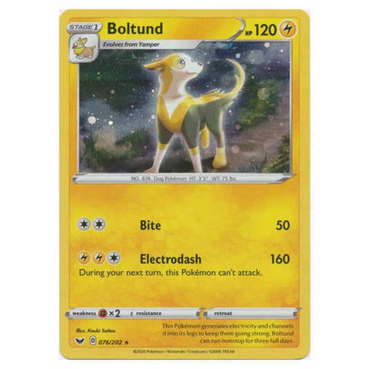 Pokemon - Sword & Shield - Base Set - Boltund - 076/202 (Cosmo Holo)