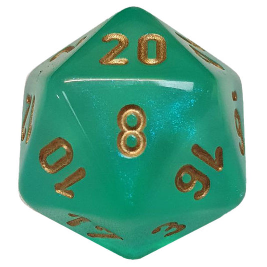 Chessex - Signature 16mm D20 - Borealis Light Green with Gold