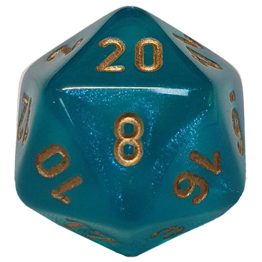 Chessex - Signature 16mm D20 - Borealis Teal with Gold