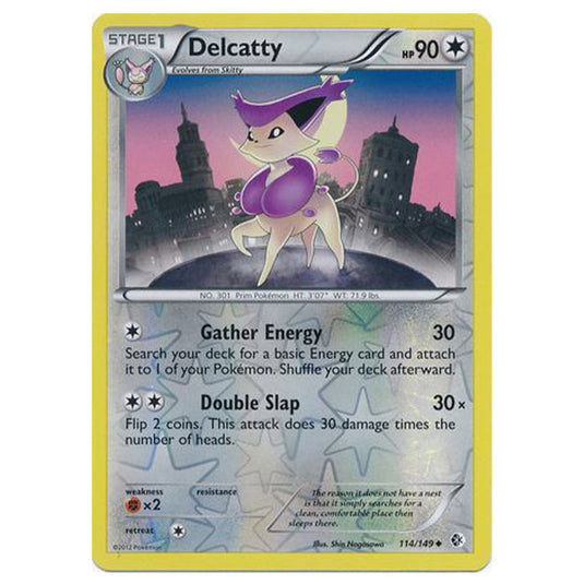 Pokemon - Black & White - Boundaries Crossed (Reverse Holo) - Delcatty 114/149