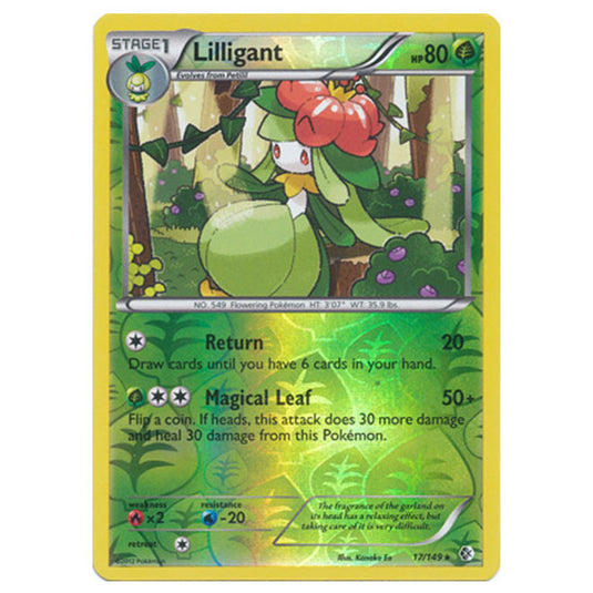 Pokemon - Black & White - Boundaries Crossed (Reverse Holo) - Lilligant 17/149