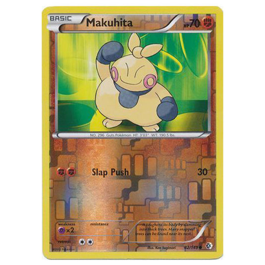 Pokemon - Black & White - Boundaries Crossed (Reverse Holo) - Makuhita 82/149