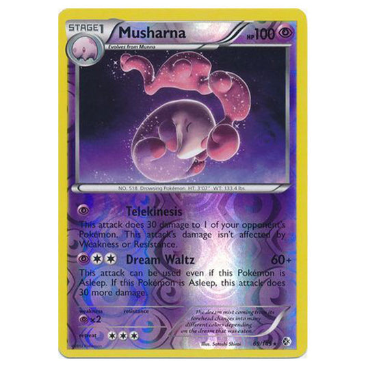 Pokemon - Black & White - Boundaries Crossed (Reverse Holo) - Musharna 69/149