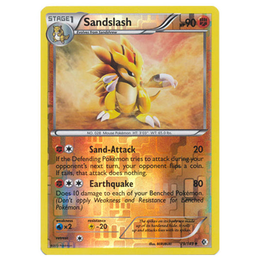 Pokemon - Black & White - Boundaries Crossed (Reverse Holo) - Sandslash 79/149