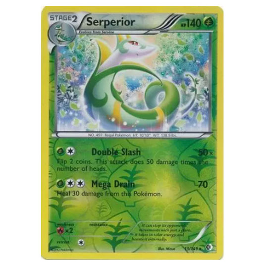 Pokemon - Black & White - Boundaries Crossed (Reverse Holo) - Serperior 13/149