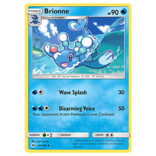 Pokemon - Sun & Moon Brionne 40/149 Holo Promo Pokemon - Sun & Moon Brionne 40/149 Holo Promo