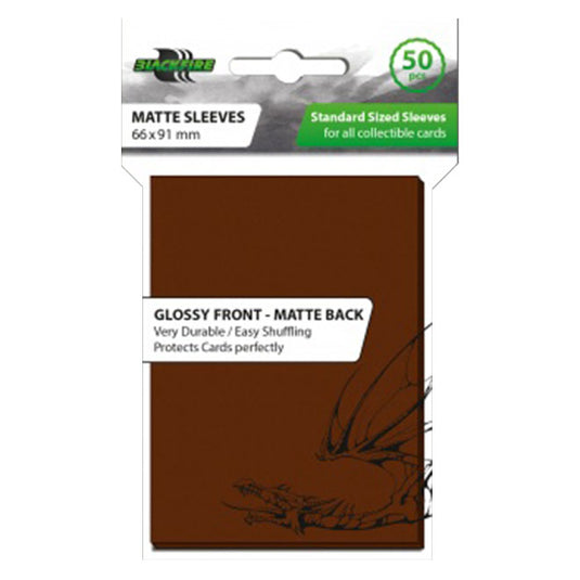 Blackfire - Standard Matte Sleeves - Brown (50 Sleeves)