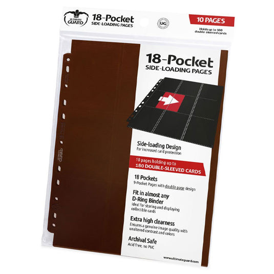 Ultimate Guard - 18-Pocket Pages - Side Loading Brown (10)