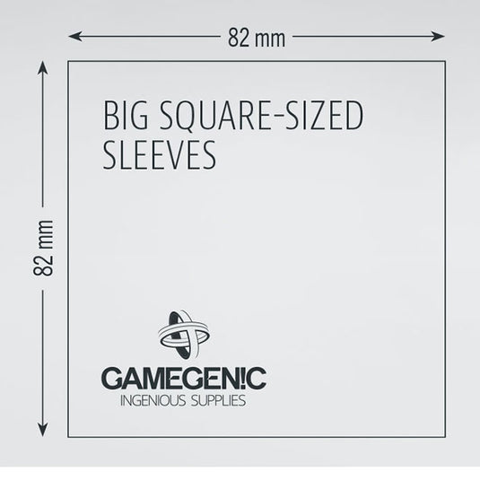 Gamegenic - MATTE Big Square-Sized Sleeves 82 x 82 mm - Clear (50 Sleeves)