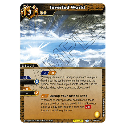 Inverted World BSS06-091 card from the Battle Spirits Saga set Inverted World Chronicle - Generational Link