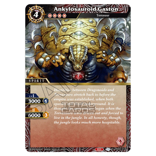 Battle Spirits Saga - Dawn of History - Ankylosauroid Gaston (Common) - BSS01-011