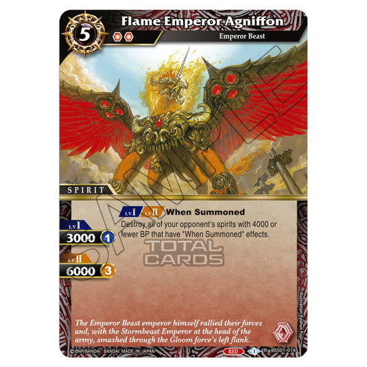 Battle Spirits Saga - Dawn of History - Flame Emperor Agniffon (Rare) - BSS01-014