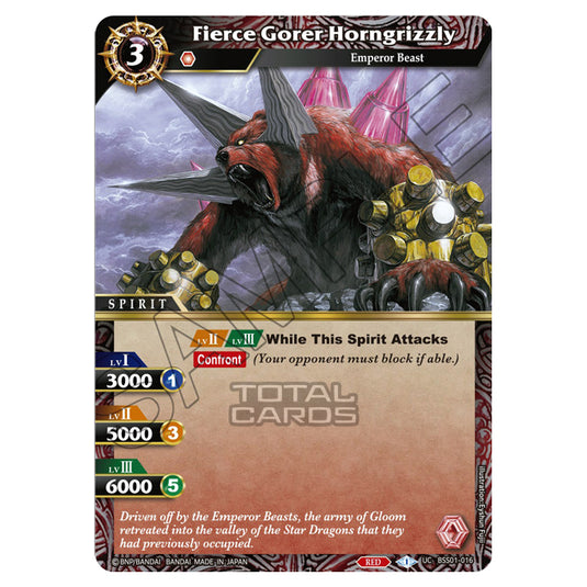 Battle Spirits Saga - Dawn of History - Fierce Gorer Horngrizzly (Uncommon) - BSS01-016