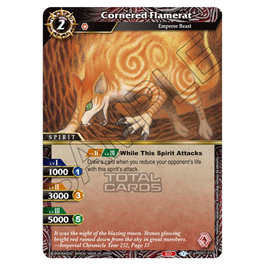 Battle Spirits Saga - Dawn of History - Cornered Flamerat (Common) - BSS01-017