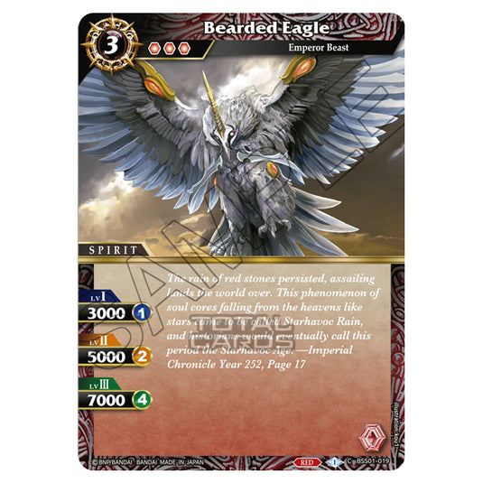 Battle Spirits Saga - Dawn of History - Bearded Eagle (Common) - BSS01-019