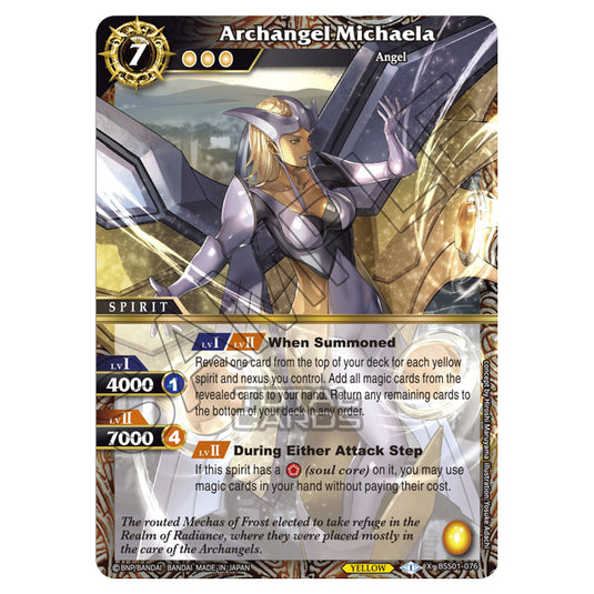 Battle Spirits Saga - Dawn of History - Archangel Michaela (X Rare) - BSS01-076