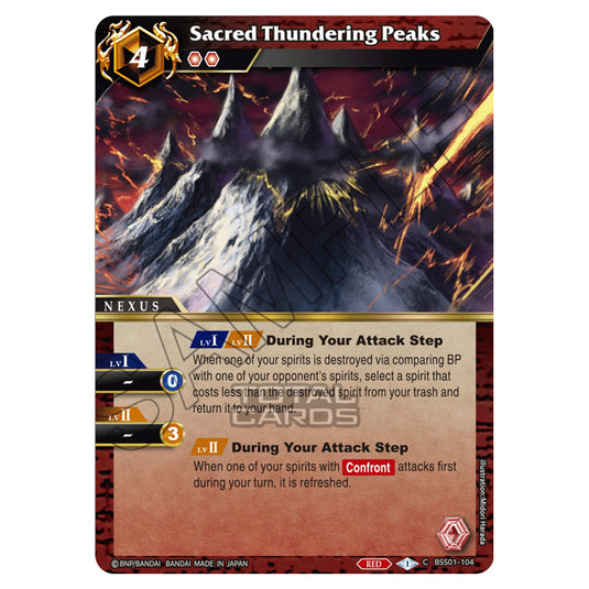 Battle Spirits Saga - Dawn of History - Sacred Thundering Peaks (Common) - BSS01-104