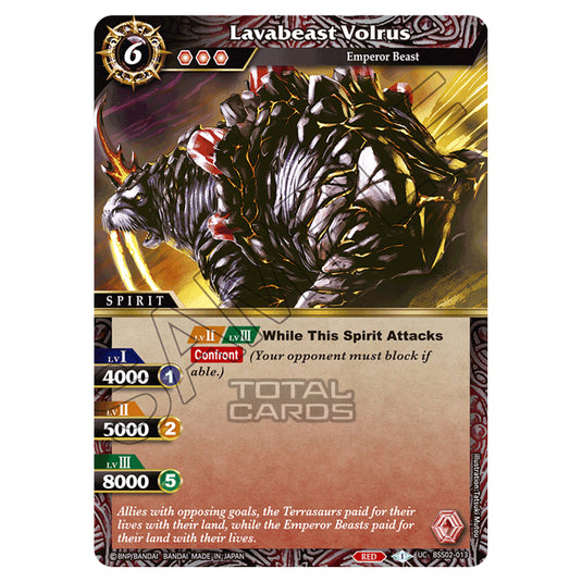 Battle Spirits Saga - False Gods - Lavabeast Volrus (Uncommon) - BSS02-013