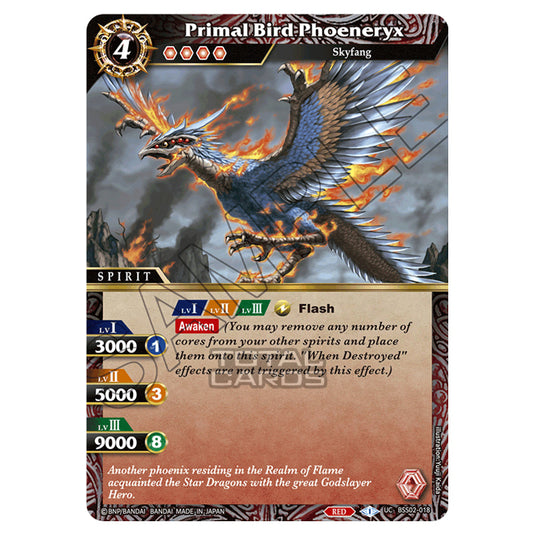 Battle Spirits Saga - False Gods - Primal Bird Phoeneryx (Uncommon) - BSS02-018