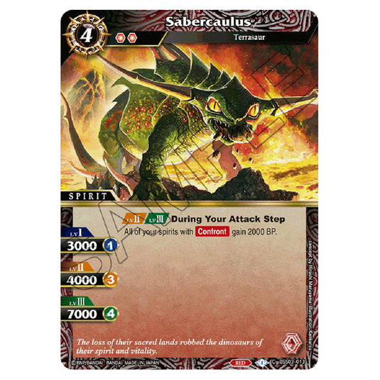 Battle Spirits Saga - Aquatic Invaders - Sabercaulus (Common) - BSS03-013