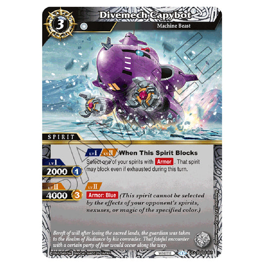 Battle Spirits Saga - Aquatic Invaders - Divemech Capybot (Uncommon) - BSS03-051