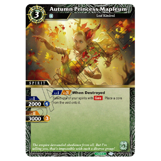 Battle Spirits Saga - Aquatic Invaders - Autumn Princess Mapleum (Common) - BSS03-067