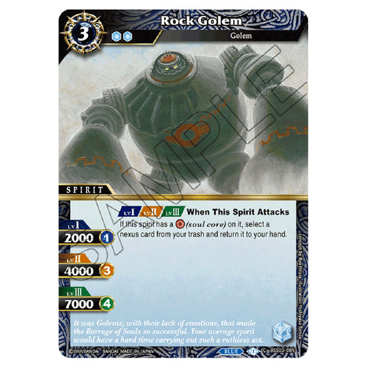 Battle Spirits Saga - Aquatic Invaders - Rock Golem (Common) - BSS03-089