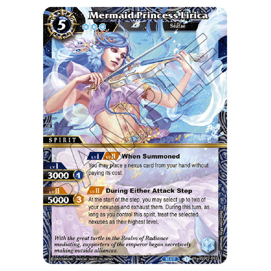 Battle Spirits Saga - Aquatic Invaders - Mermaid Princess Lirica (X Rare) - BSS03-092