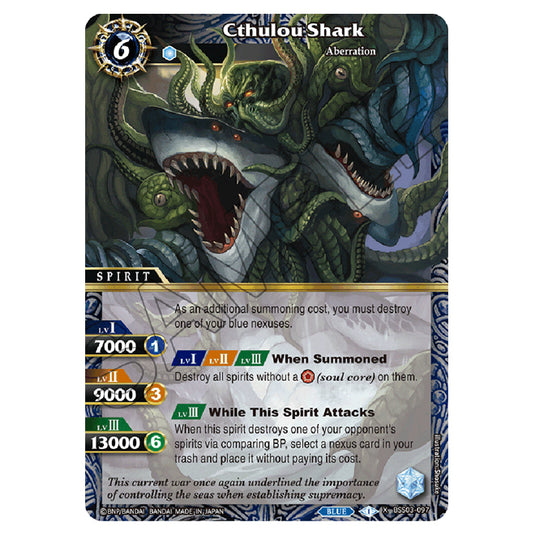 Battle Spirits Saga - Aquatic Invaders - Cthulou Shark (X Rare) - BSS03-097