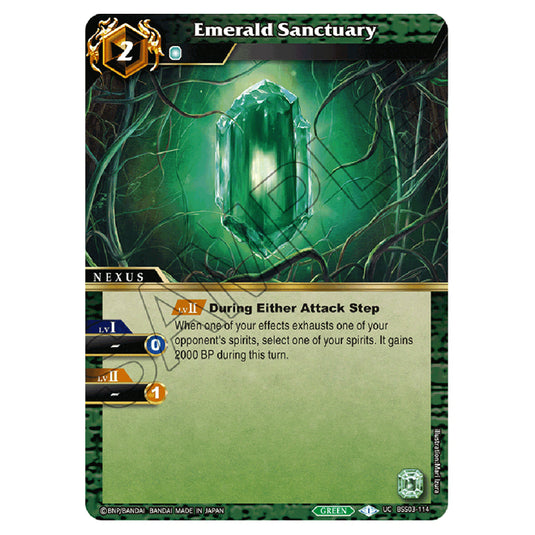 Battle Spirits Saga - Aquatic Invaders - Emerald Sanctuary (Uncommon) - BSS03-114