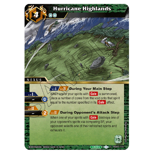 Battle Spirits Saga - Aquatic Invaders - Hurricane Highlands (Common) - BSS03-115